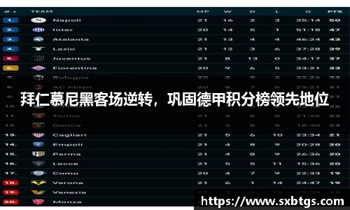 拜仁慕尼黑客场逆转，巩固德甲积分榜领先地位